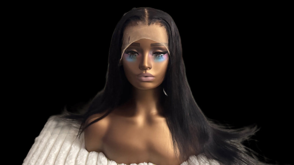 26" middle part 13x4 wig human hair