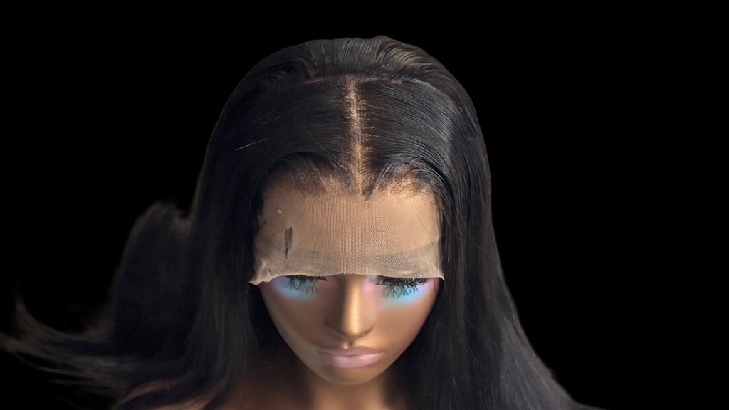 26" middle part 13x4 wig human hair